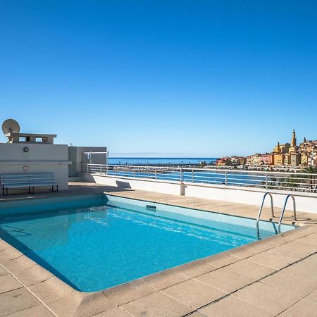 Ferienwohnung Le Rocamare - Piscine Toit Terrasse - Parking Prive - Terrasse Menton Exterior foto